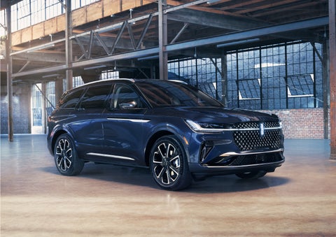 A 2024 Lincoln Nautilus® SUV is parked in an industrial space. | Klaben Lincoln in Kent OH